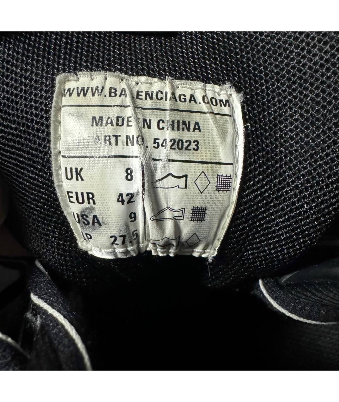 BALENCIAGA Черные текстильные низкие кроссовки / кеды, фото 8