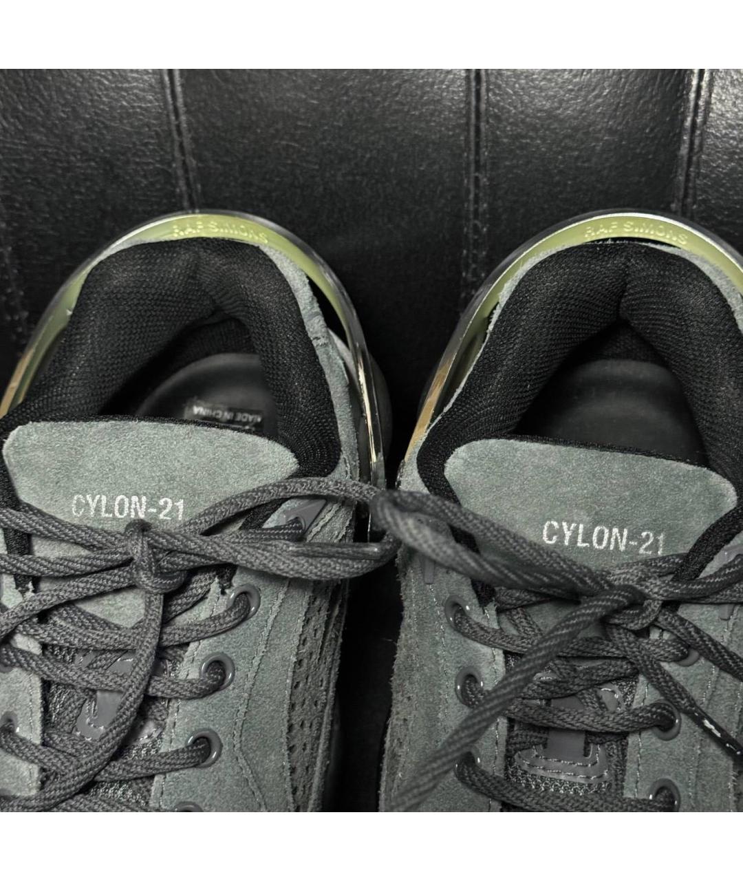 RAF SIMONS Серые замшевые низкие кроссовки / кеды, фото 8