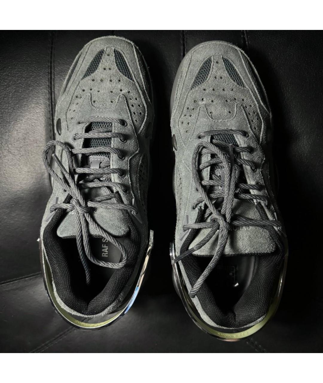 RAF SIMONS Серые замшевые низкие кроссовки / кеды, фото 7