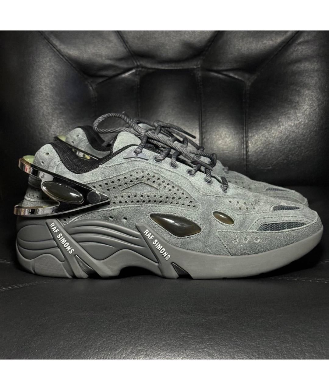 RAF SIMONS Серые замшевые кроссовки, фото 9