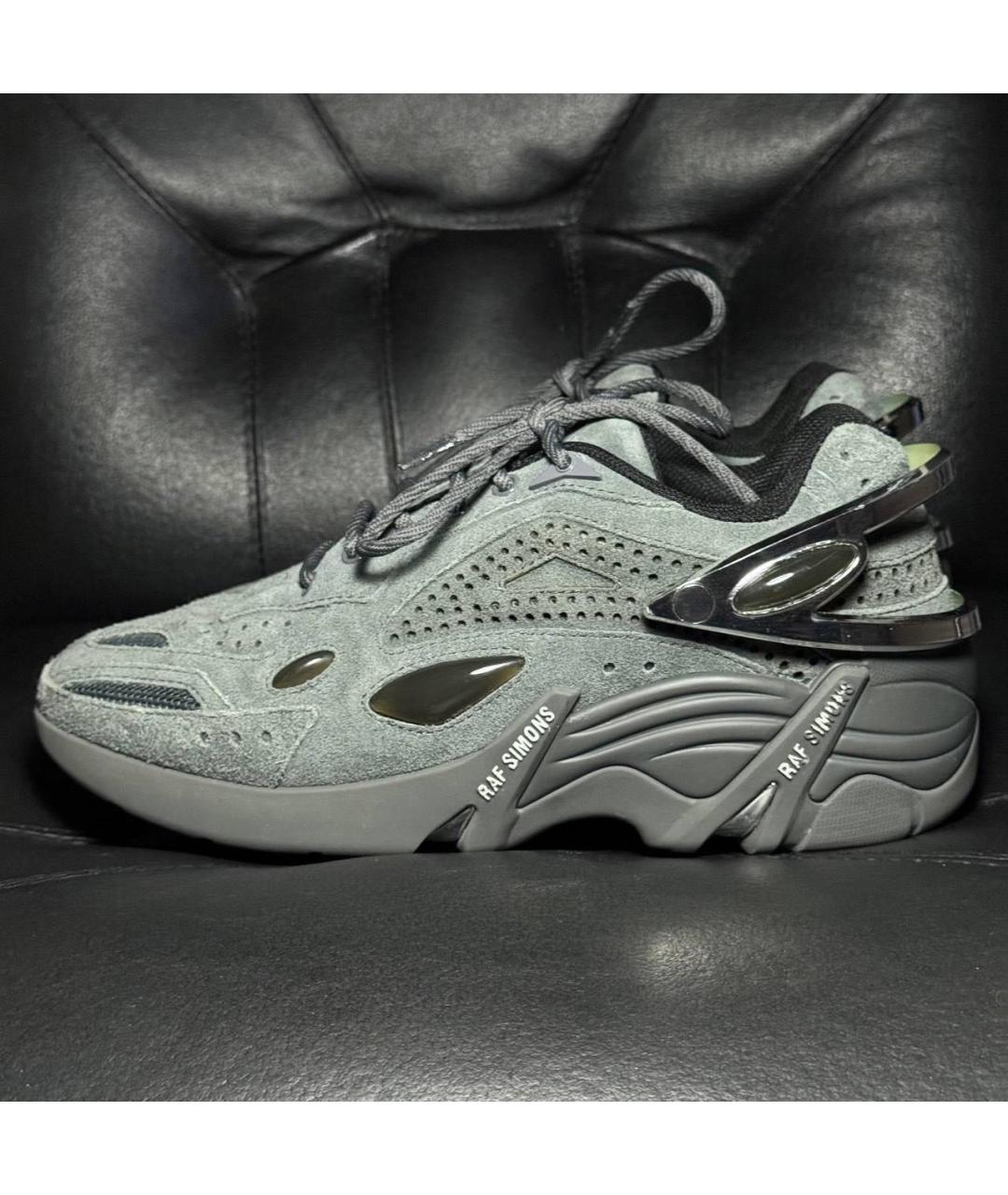 RAF SIMONS Серые замшевые кроссовки, фото 3