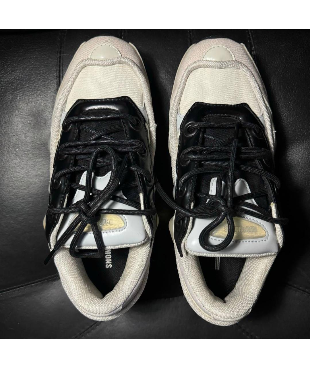 ADIDAS X RAF SIMONS Белые текстильные низкие кроссовки / кеды, фото 7