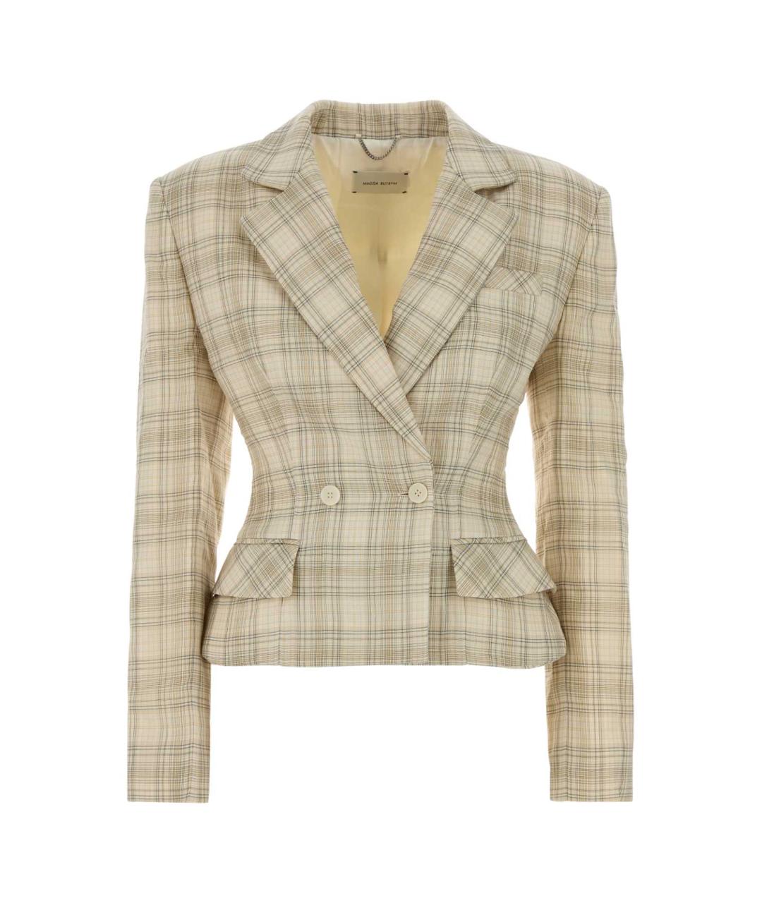 MAGDA BUTRYM Бежевый хлопковый жакет/пиджак, фото 1