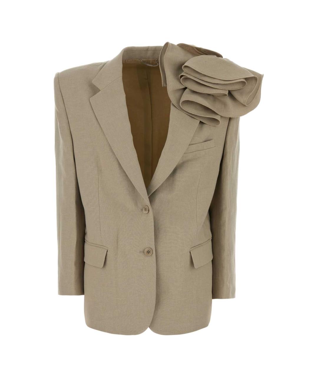MAGDA BUTRYM Бежевый льняной жакет/пиджак, фото 1