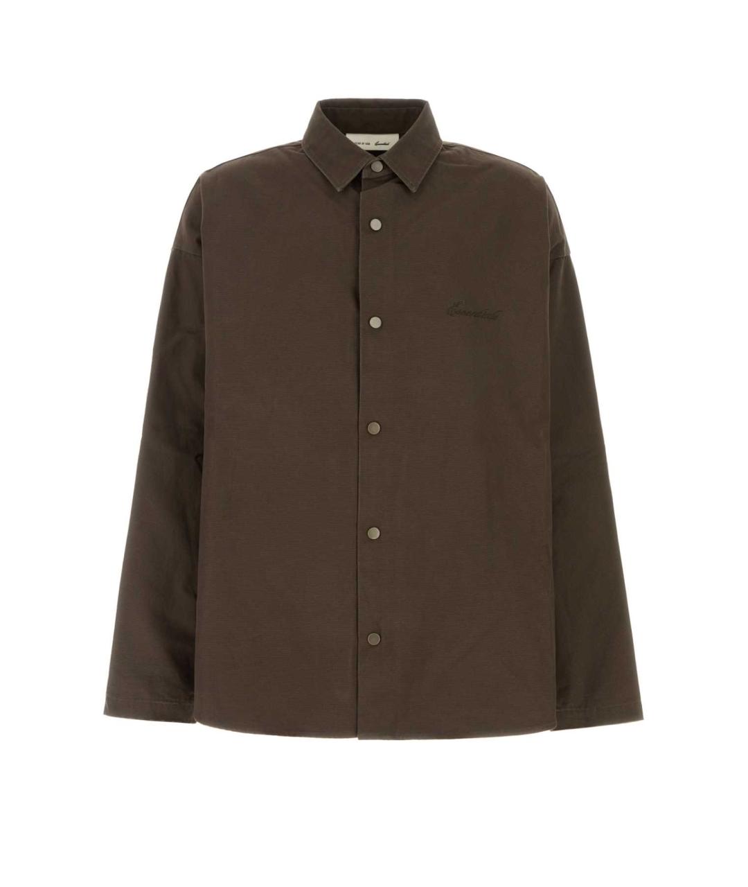 FEAR OF GOD ESSENTIALS Коричневая хлопковая кэжуал рубашка, фото 1