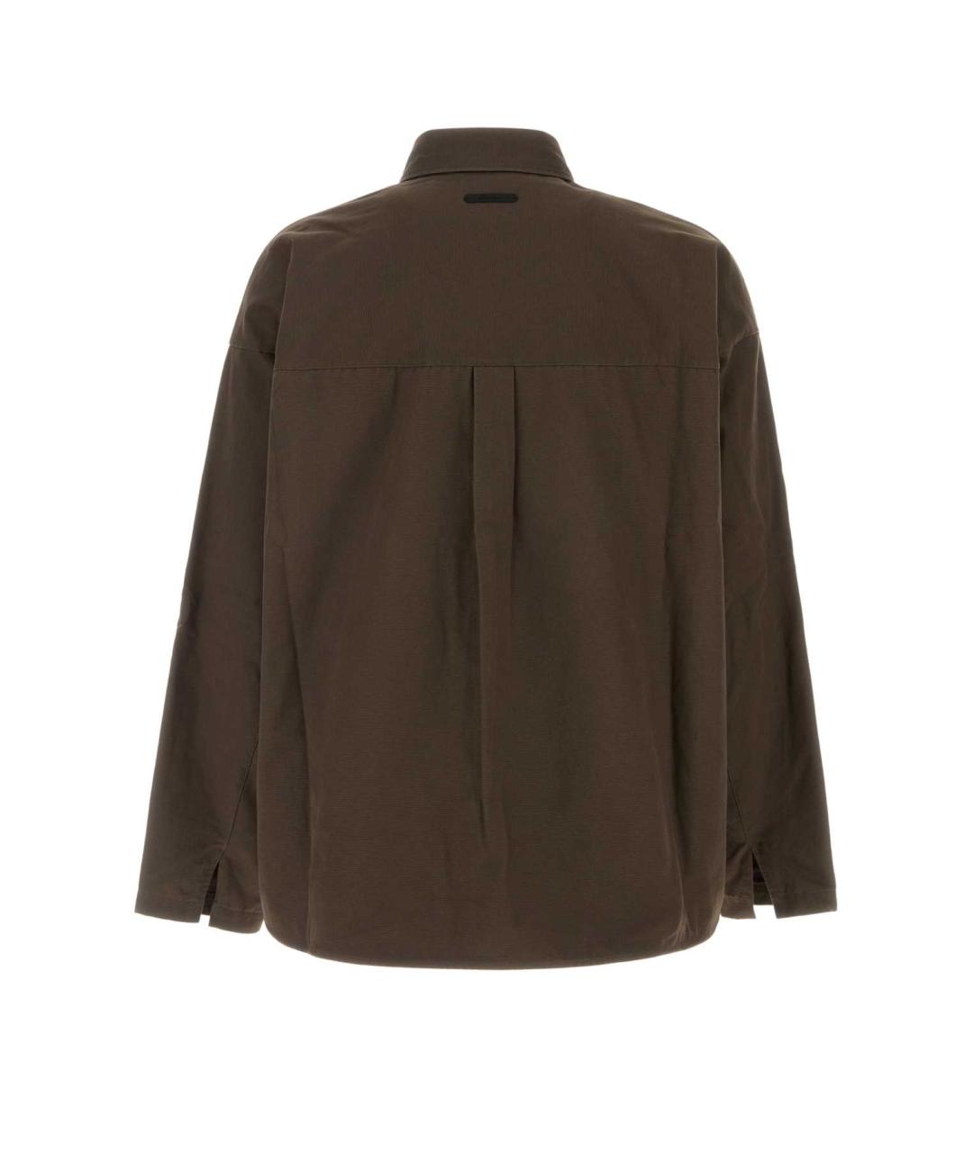 FEAR OF GOD ESSENTIALS Коричневая хлопковая кэжуал рубашка, фото 2