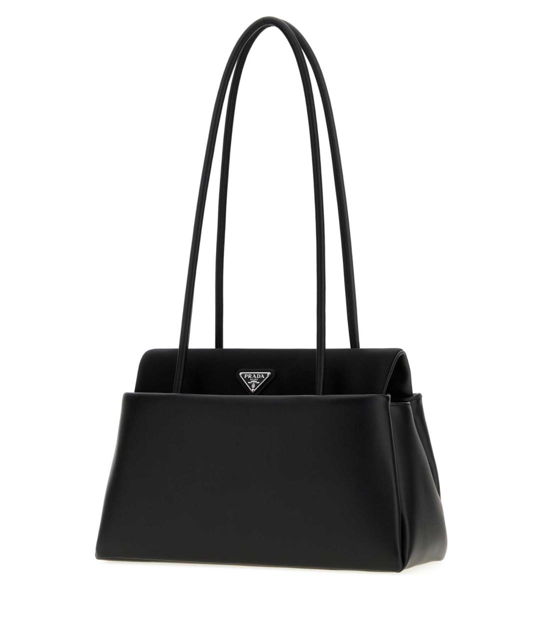 PRADA Черная кожаная сумка с короткими ручками, фото 2