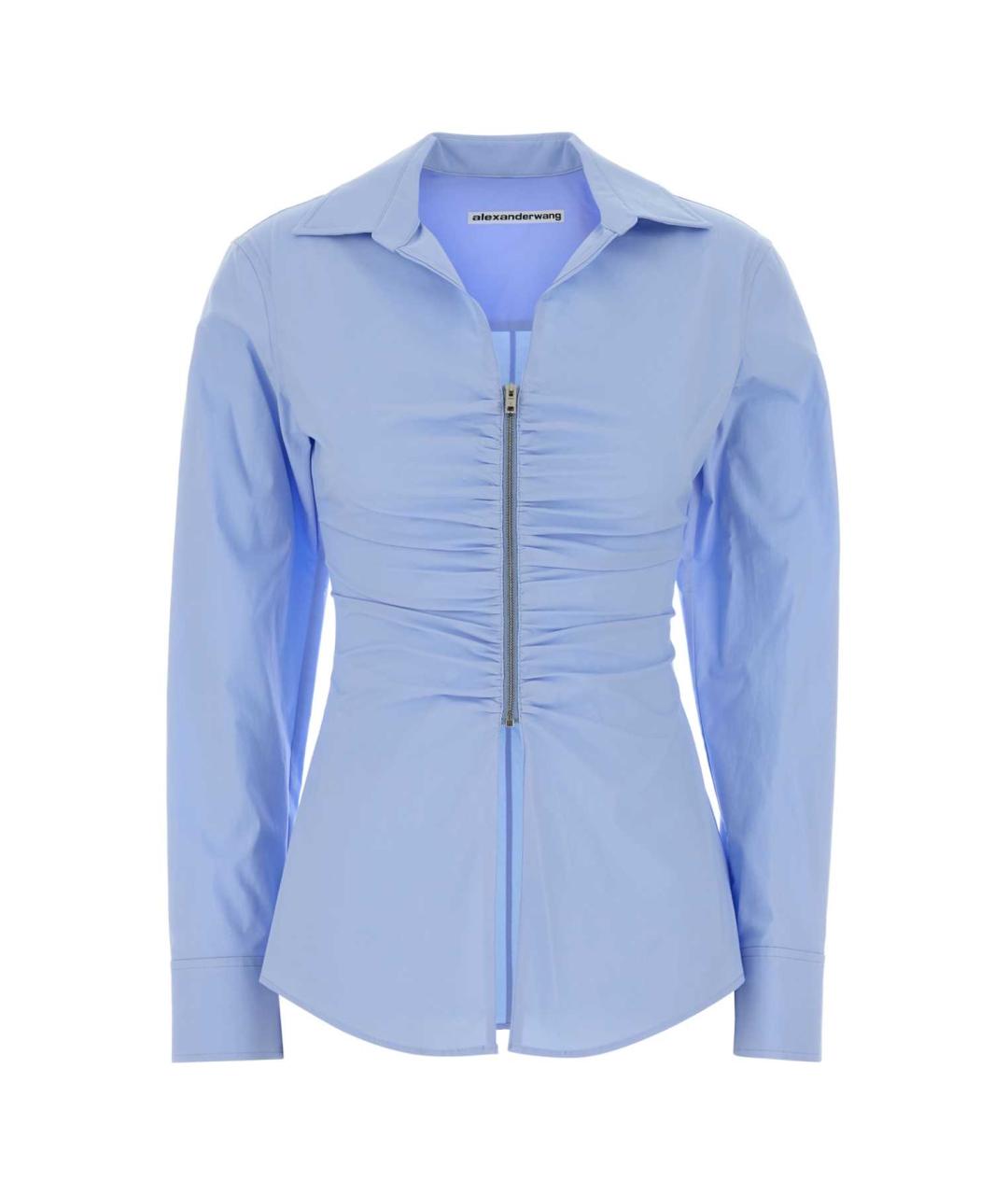 ALEXANDER WANG Голубая хлопковая рубашка, фото 1