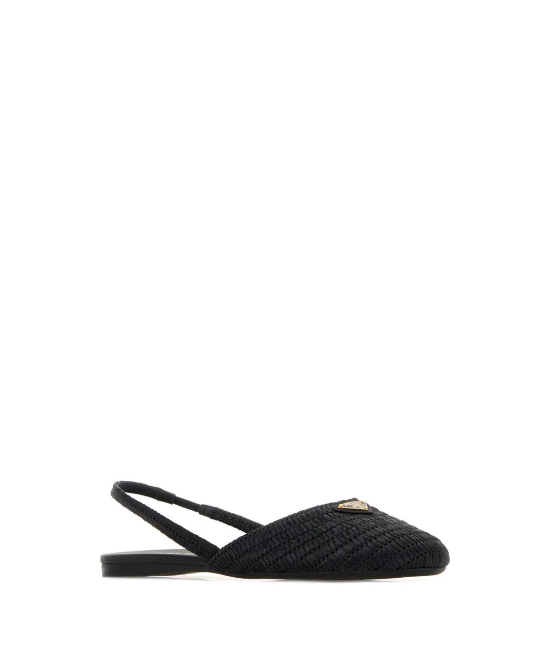 PRADA Черные кожаные балетки, фото 2