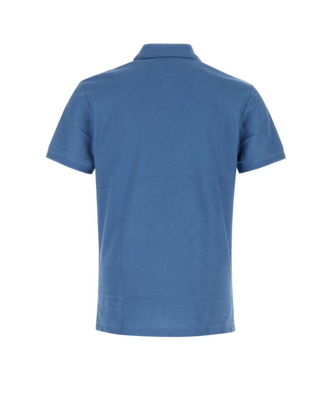 BURBERRY Синее хлопковое поло с коротким рукавом, фото 2