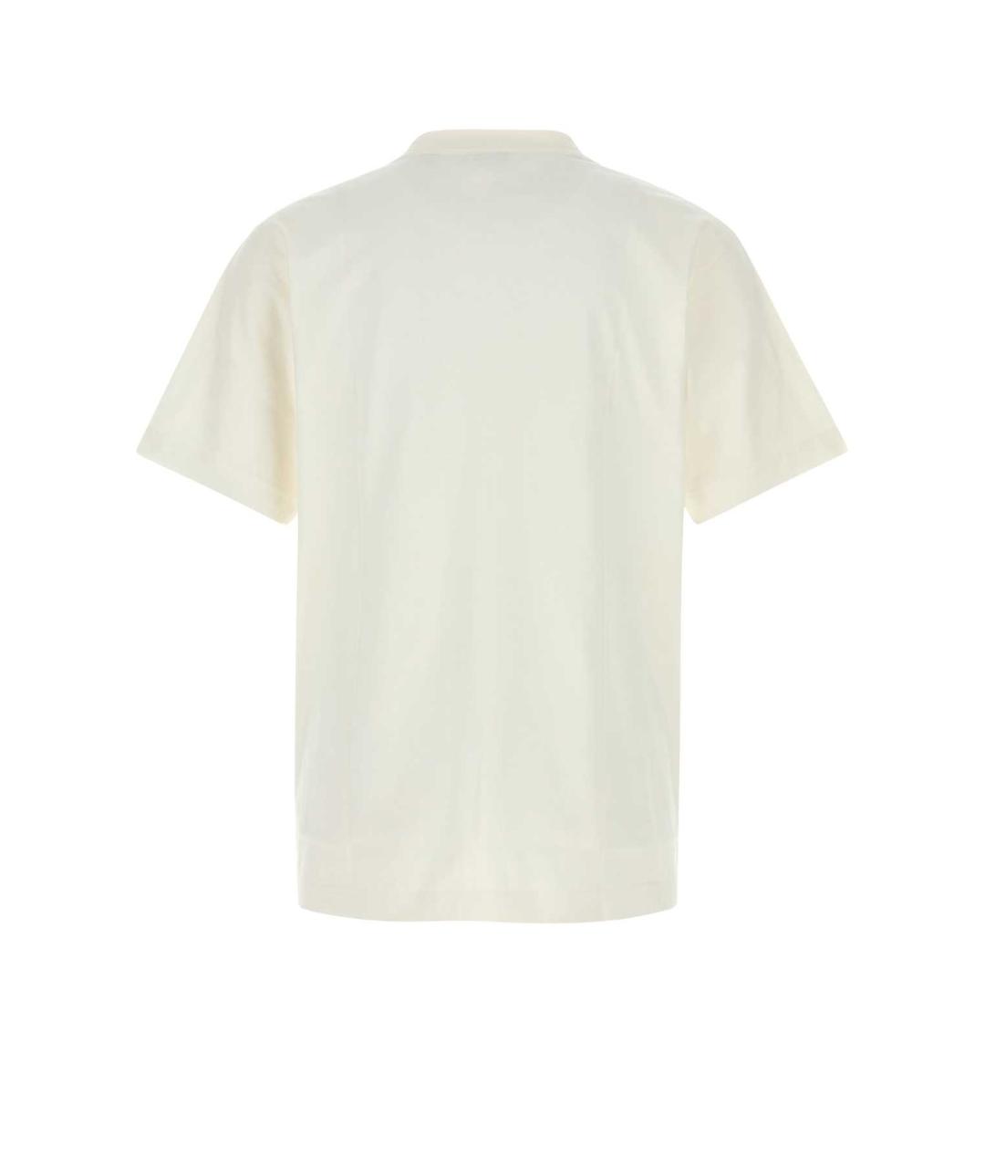 BURBERRY Белая хлопковая футболка, фото 2