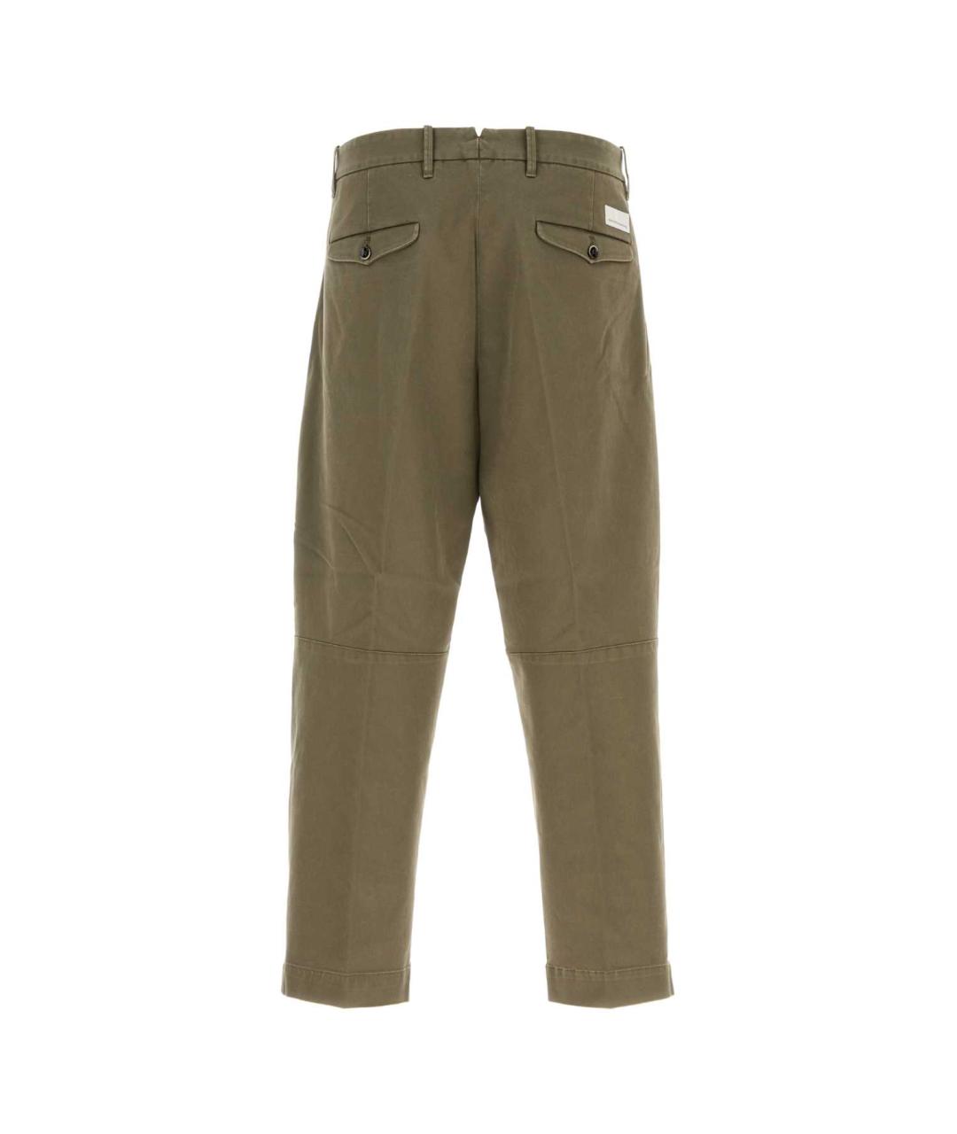 NINE IN THE MORNING Зеленые хлопковые повседневные брюки, фото 2