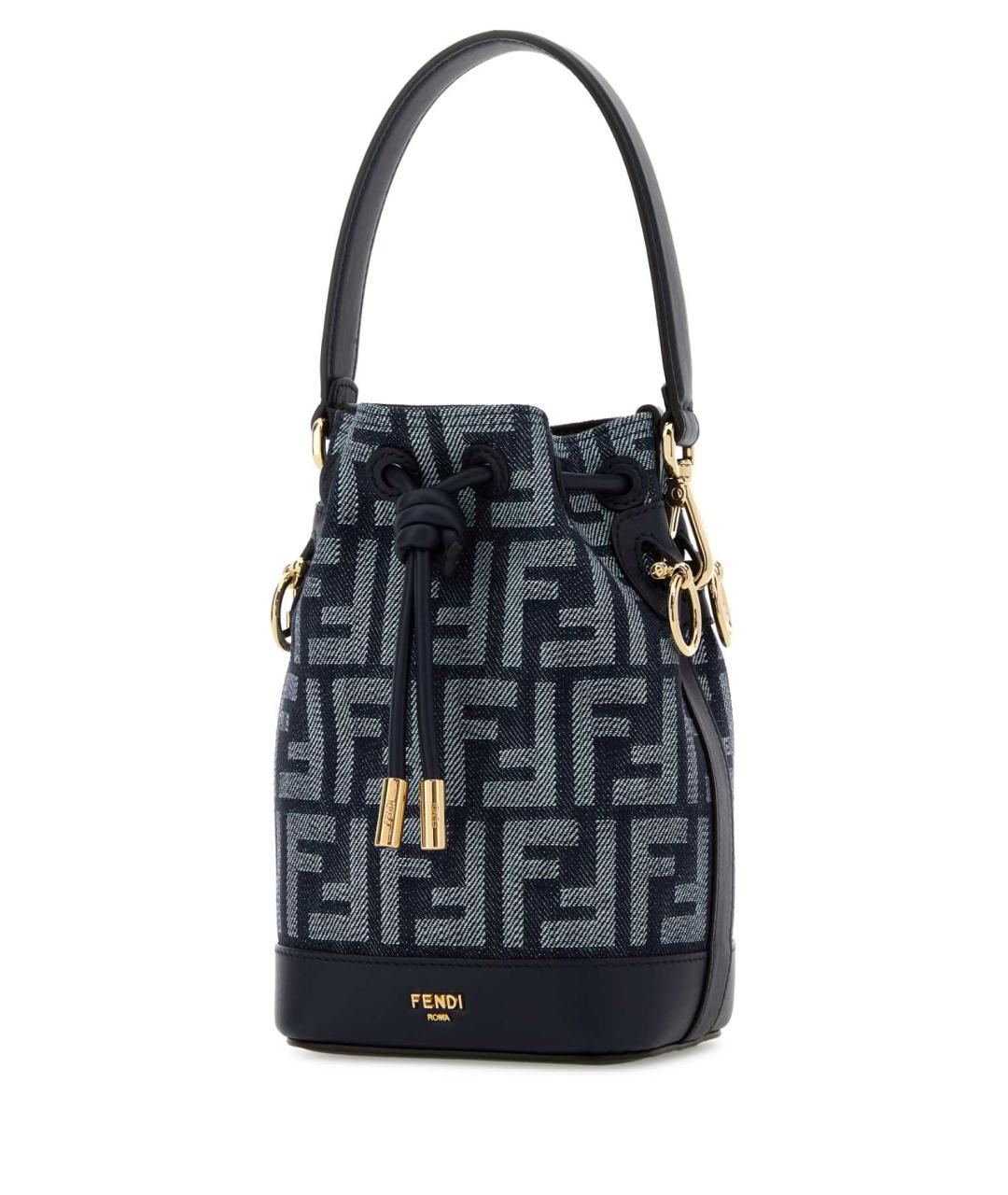 FENDI Синяя тканевая сумка через плечо, фото 2