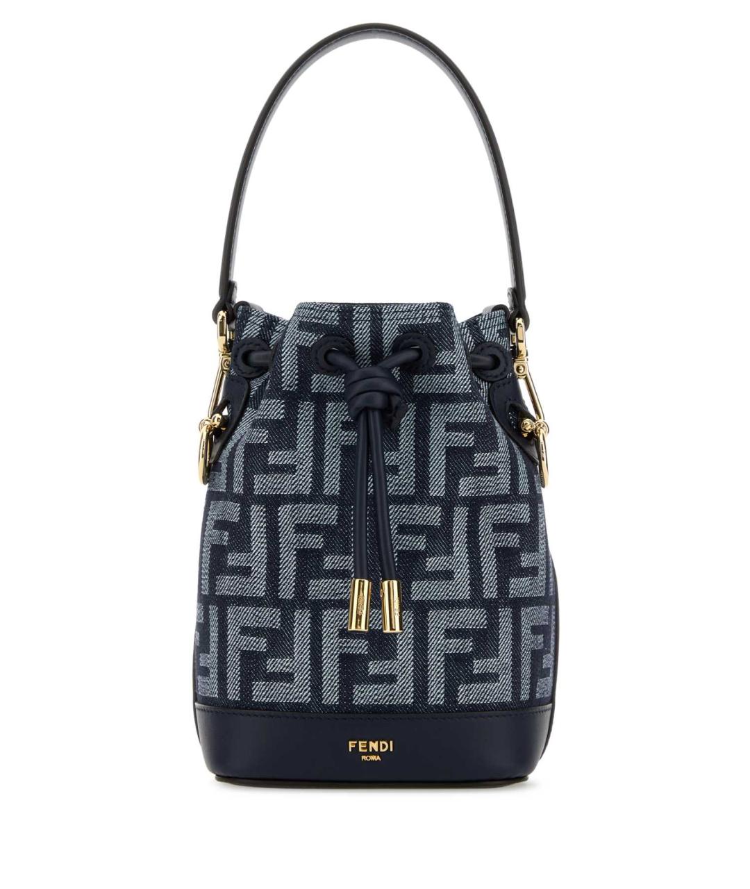 FENDI Синяя тканевая сумка через плечо, фото 1