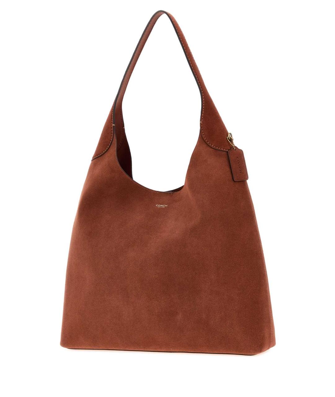 COACH Коричневая замшевая сумка тоут, фото 2