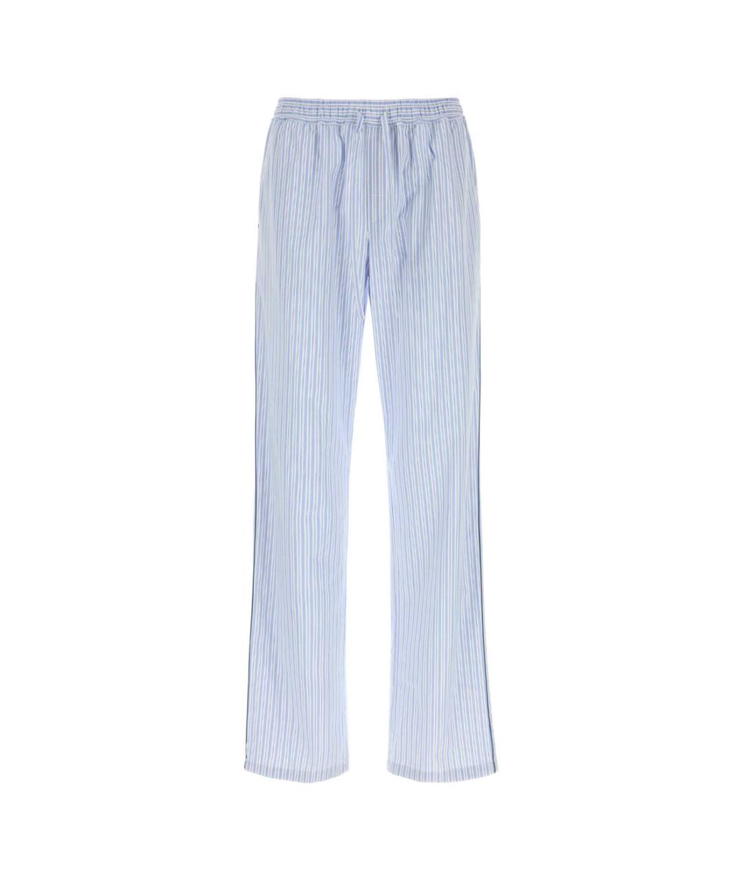 DOLCE&GABBANA Голубые хлопковые повседневные брюки, фото 2