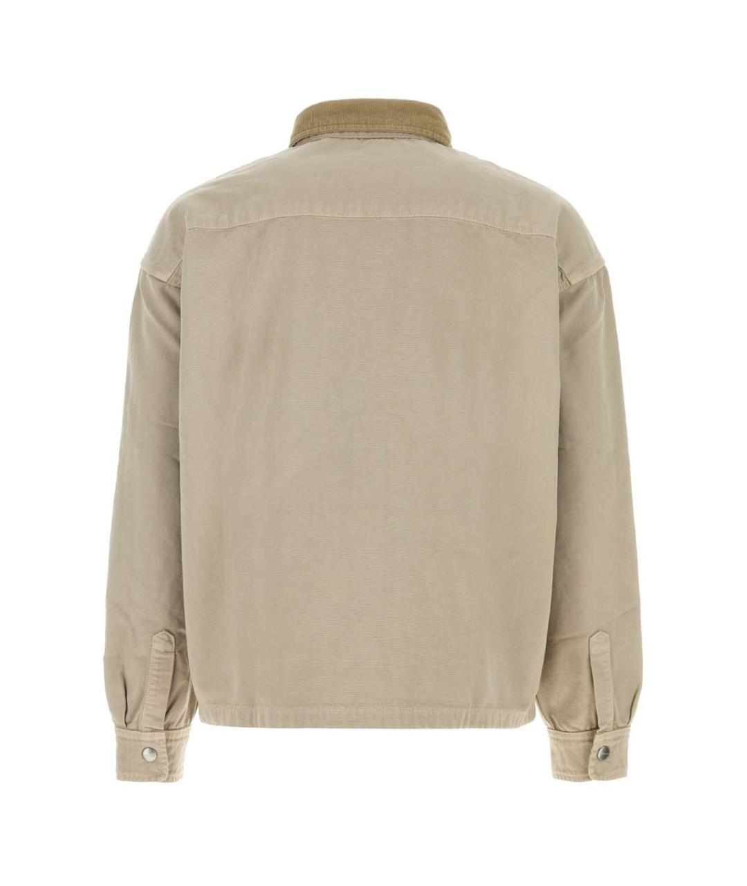 CARHARTT WIP Бежевая хлопковая кэжуал рубашка, фото 2