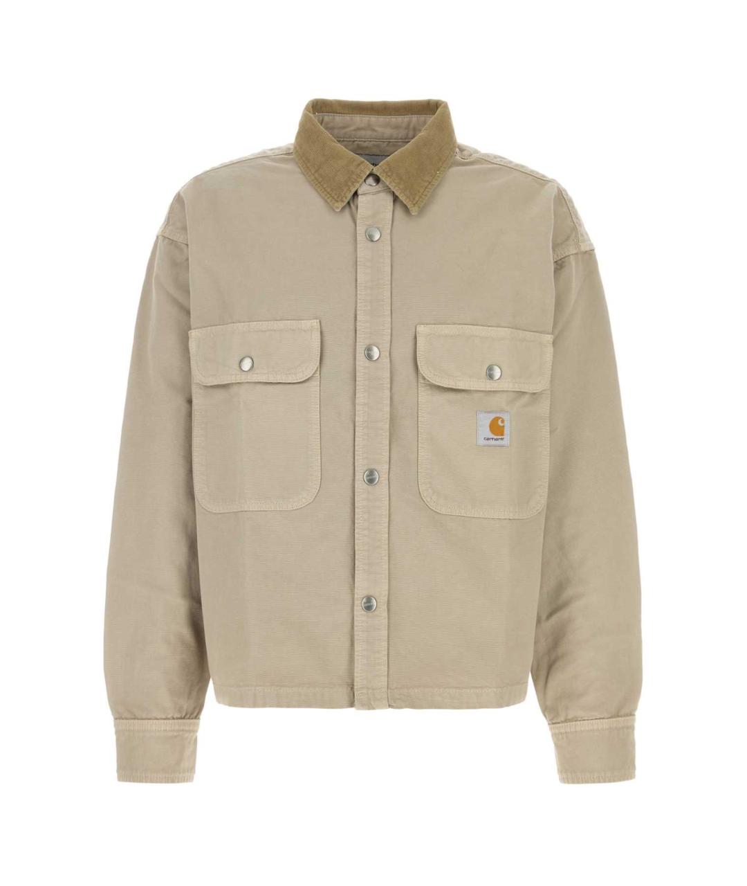 CARHARTT WIP Бежевая хлопковая кэжуал рубашка, фото 1