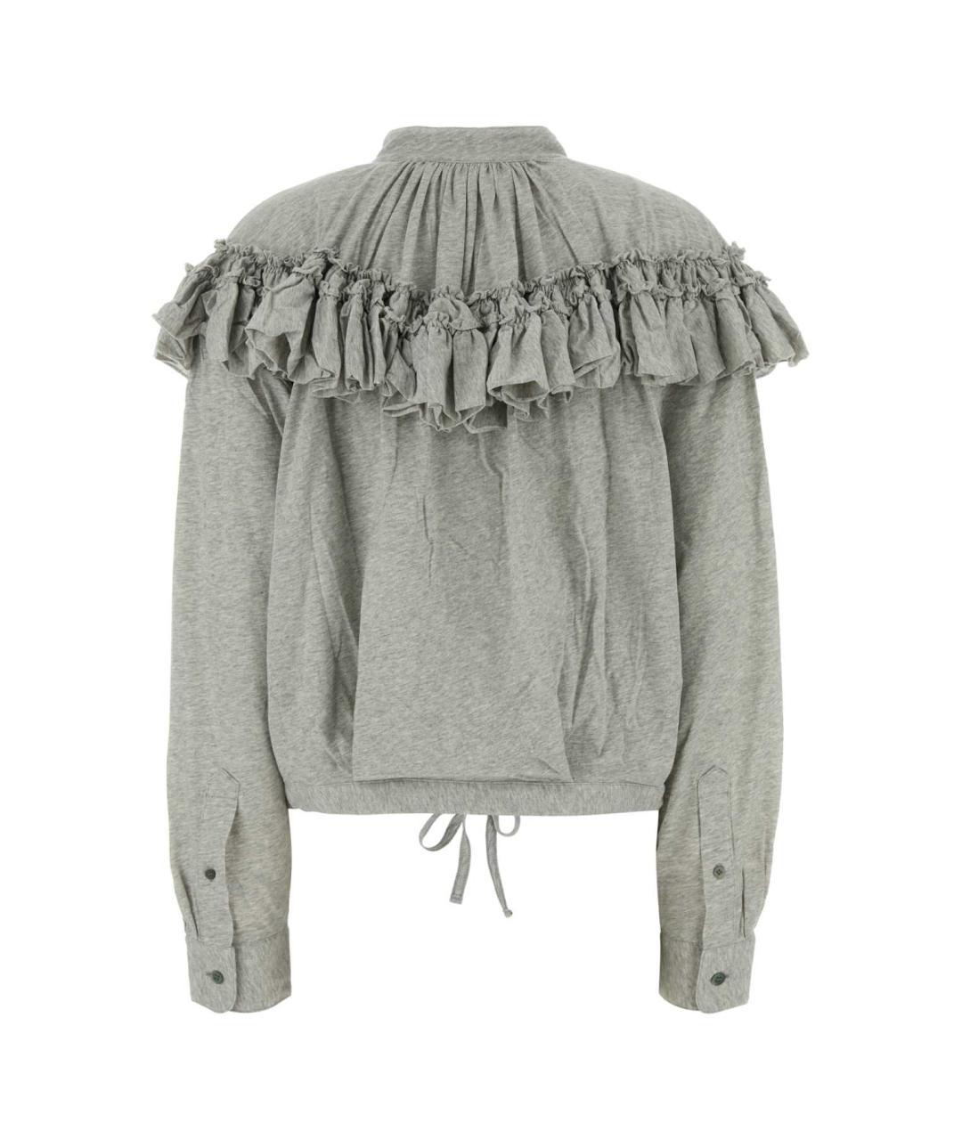 DRIES VAN NOTEN Серая хлопковая блузы, фото 2