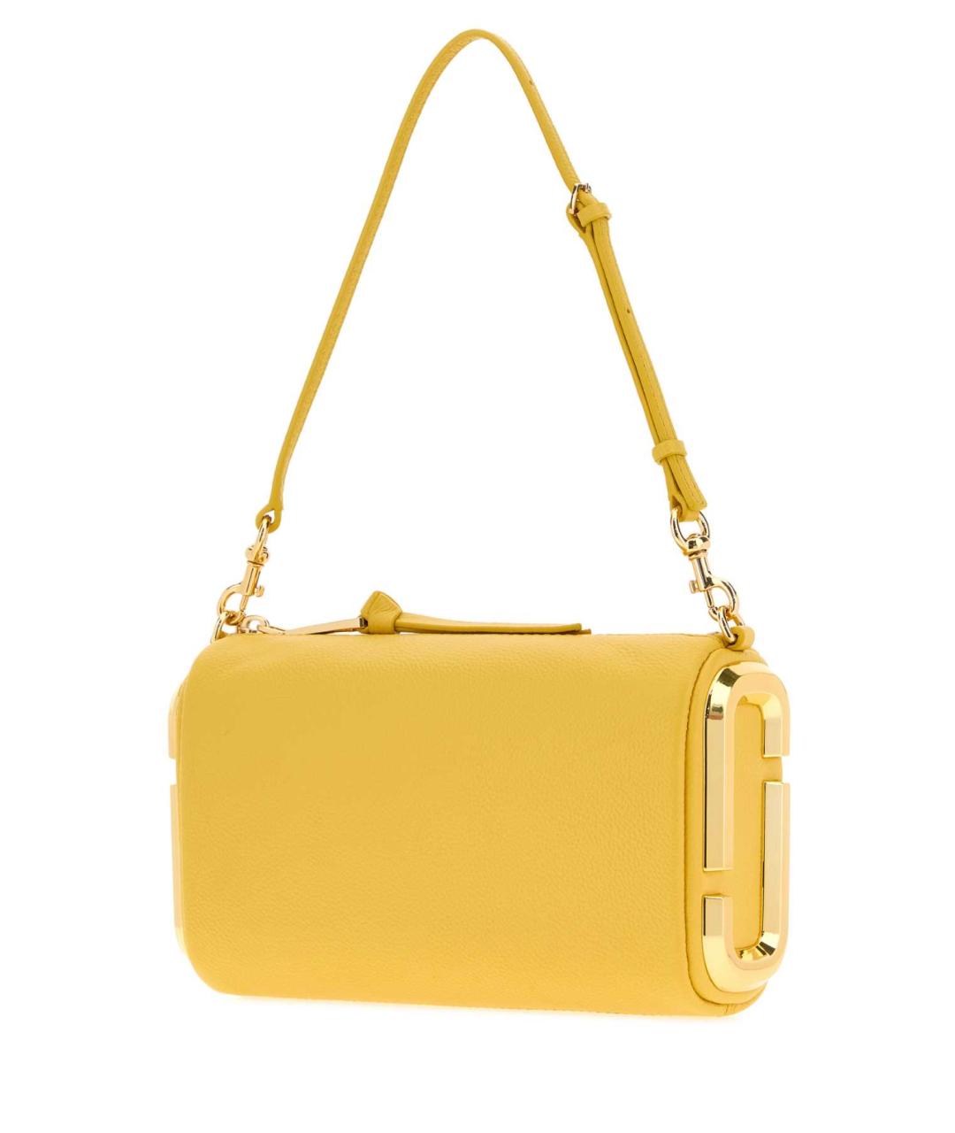 MARC JACOBS Желтая кожаная сумка с короткими ручками, фото 2