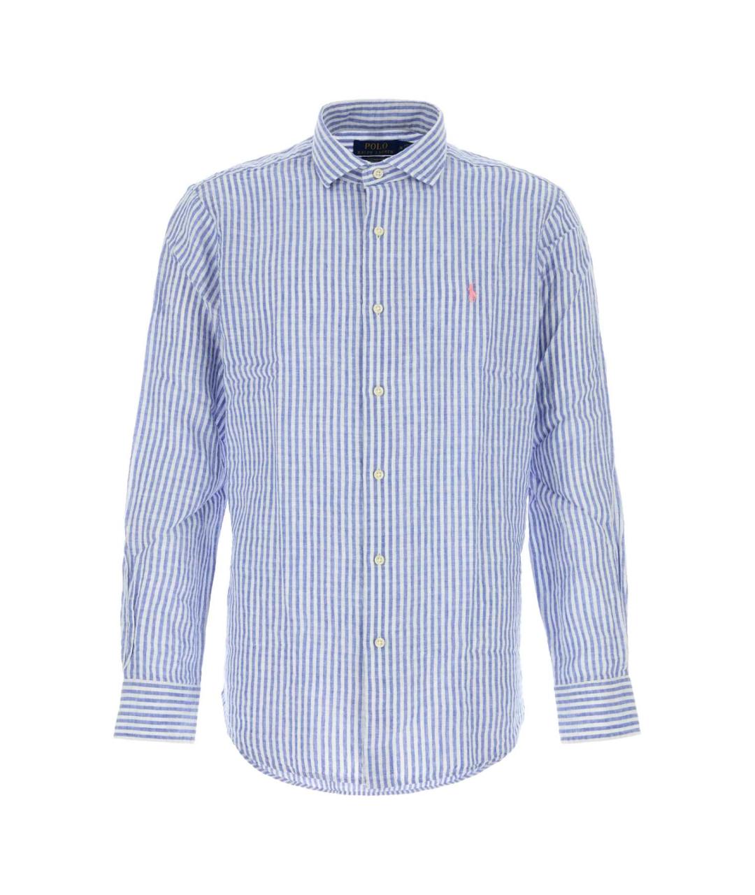 POLO RALPH LAUREN Голубая льняная кэжуал рубашка, фото 1