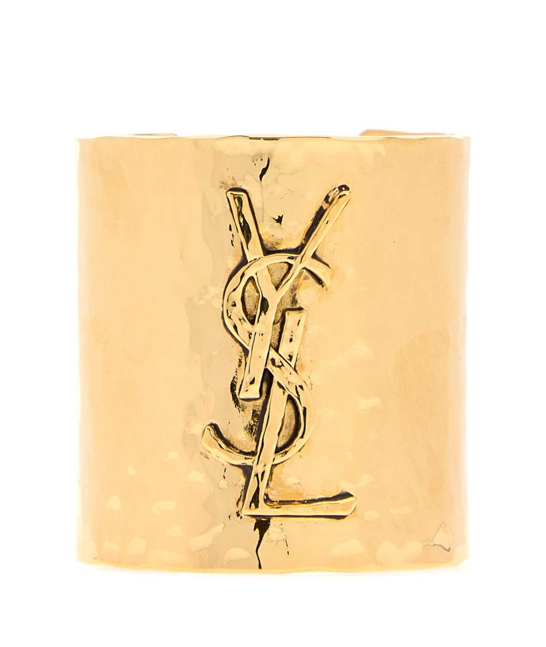 SAINT LAURENT Золотой латунный браслет, фото 1