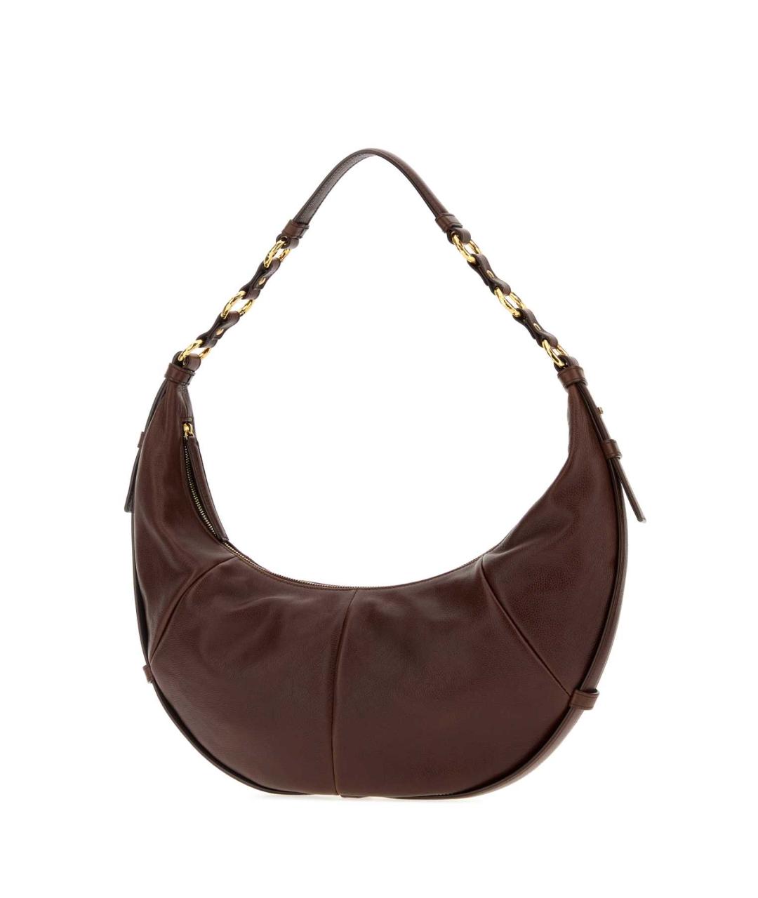 SAINT LAURENT Коричневая сумка с короткими ручками, фото 2