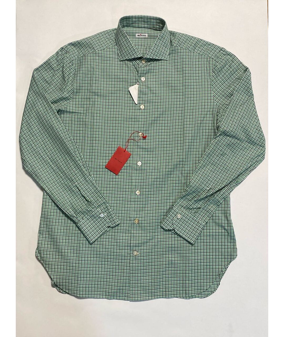 KITON Зеленая хлопковая кэжуал рубашка, фото 7