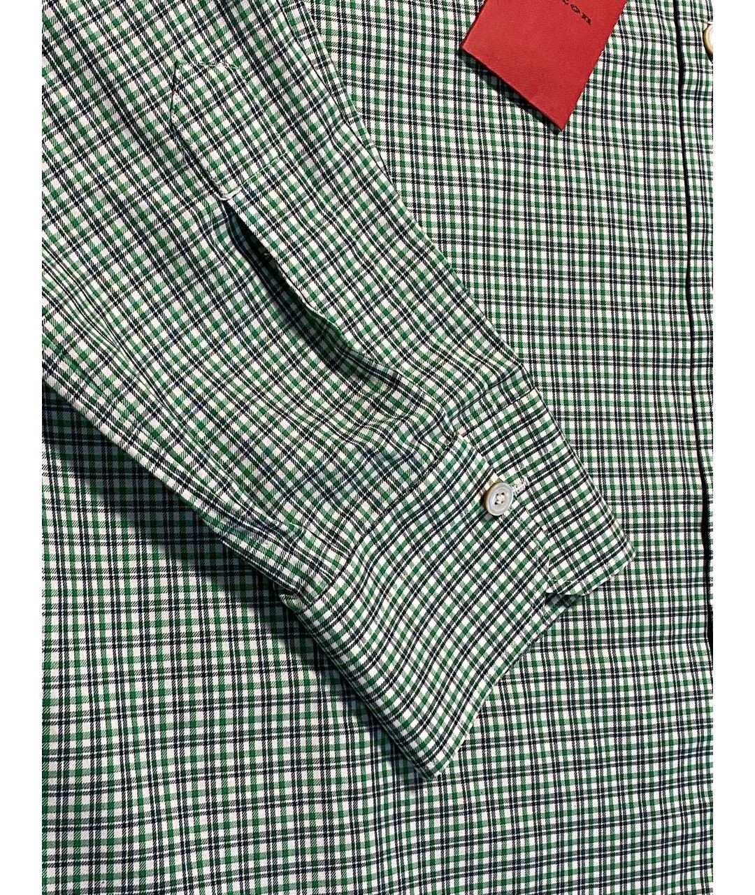 KITON Зеленая хлопковая кэжуал рубашка, фото 4