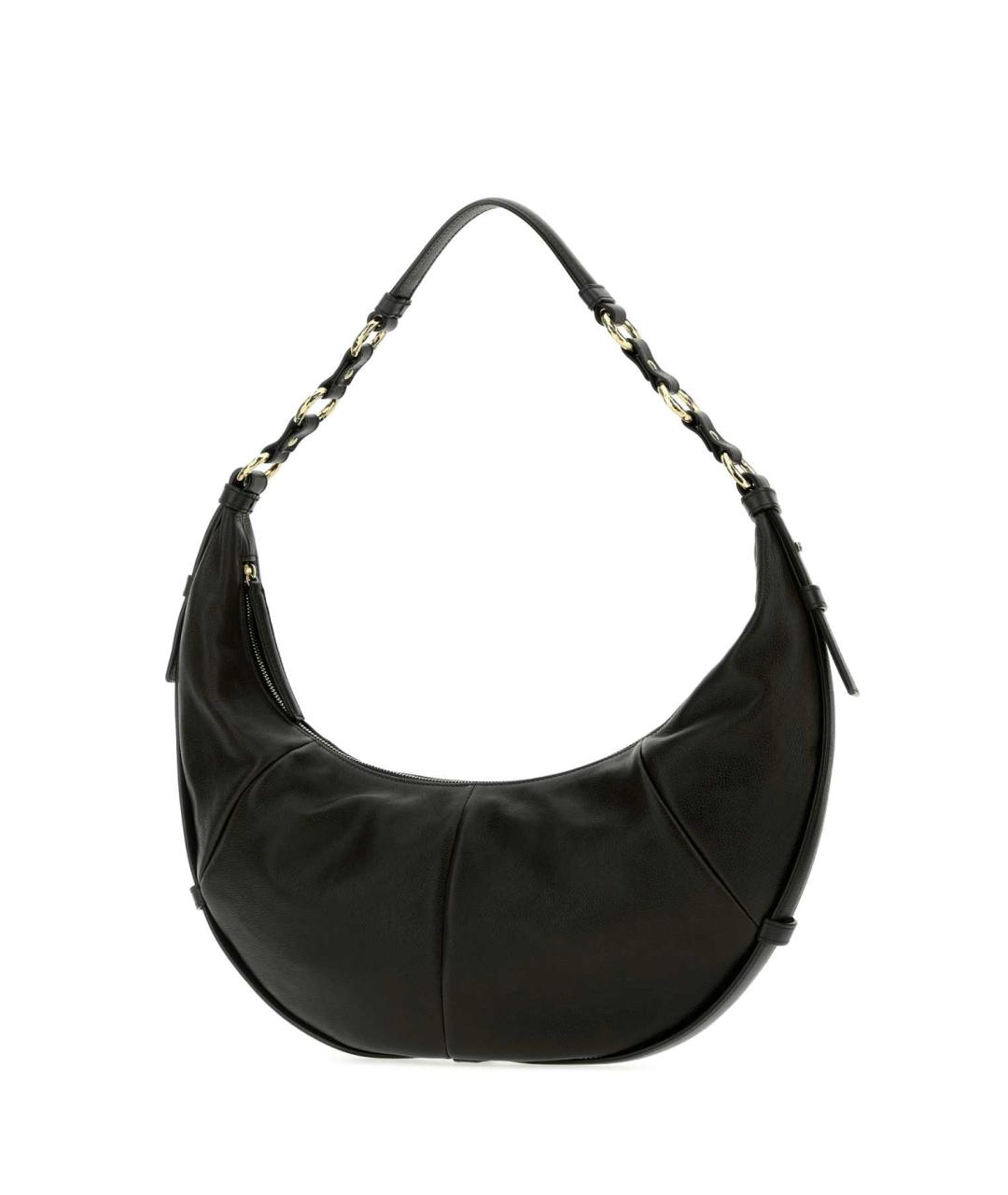 SAINT LAURENT Черная кожаная сумка с короткими ручками, фото 2