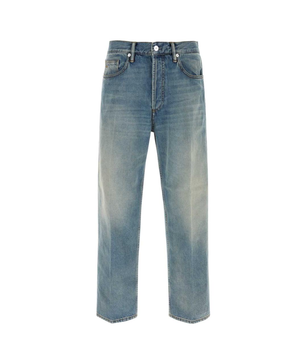 NINE IN THE MORNING Синие хлопковые прямые джинсы, фото 1