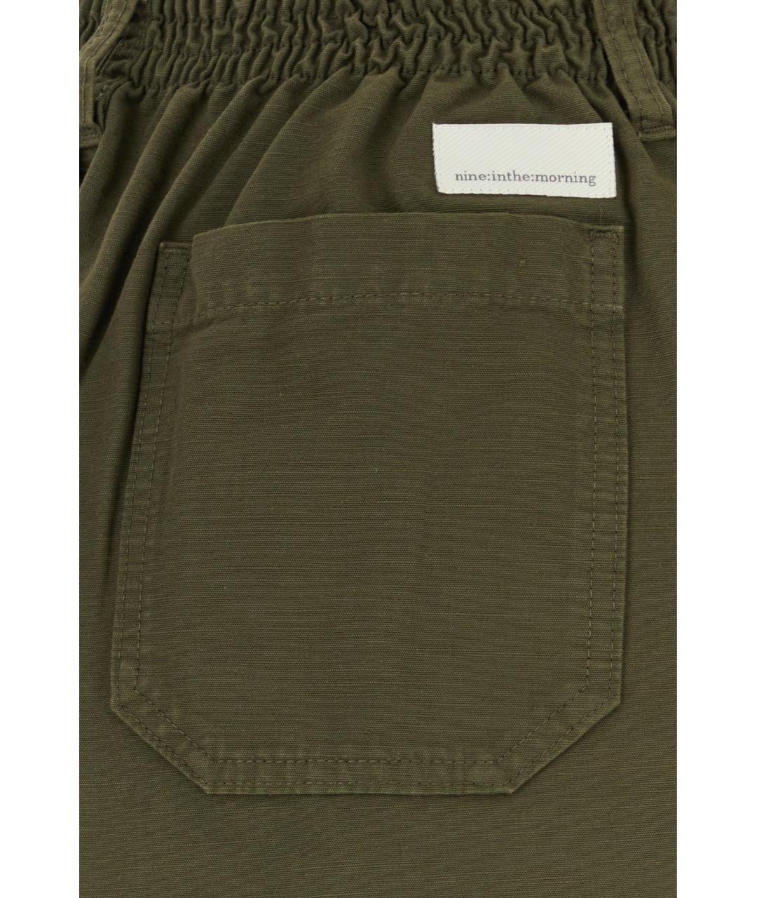 NINE IN THE MORNING Зеленые хлопковые шорты, фото 3