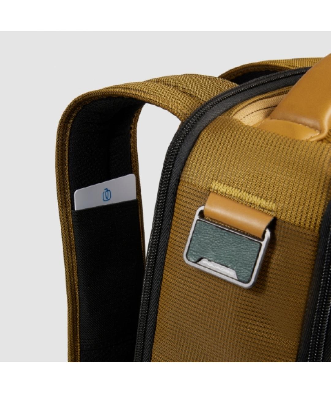 PIQUADRO Оранжевый тканевый рюкзак, фото 3