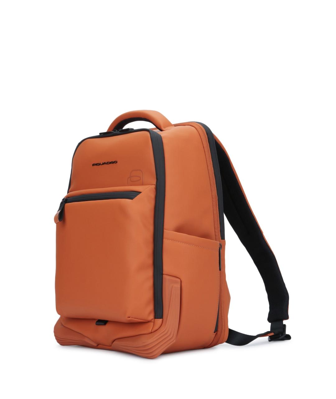 PIQUADRO Оранжевый рюкзак из искусственной кожи, фото 2