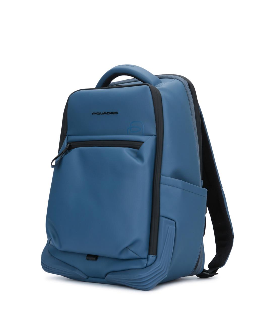 PIQUADRO Синий рюкзак из искусственной кожи, фото 2