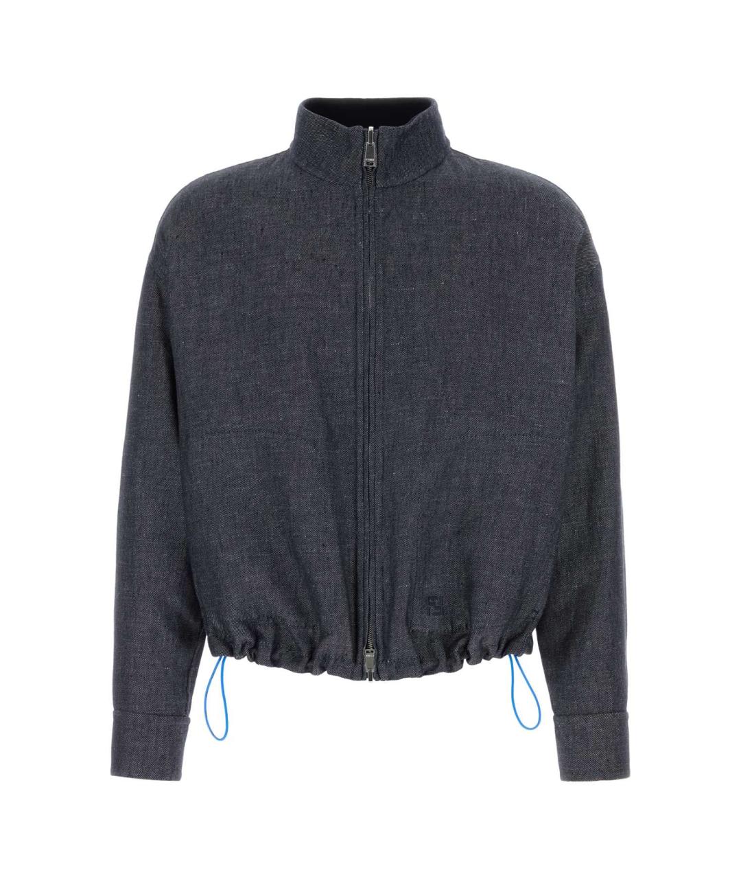FENDI Синяя льняная куртка, фото 1