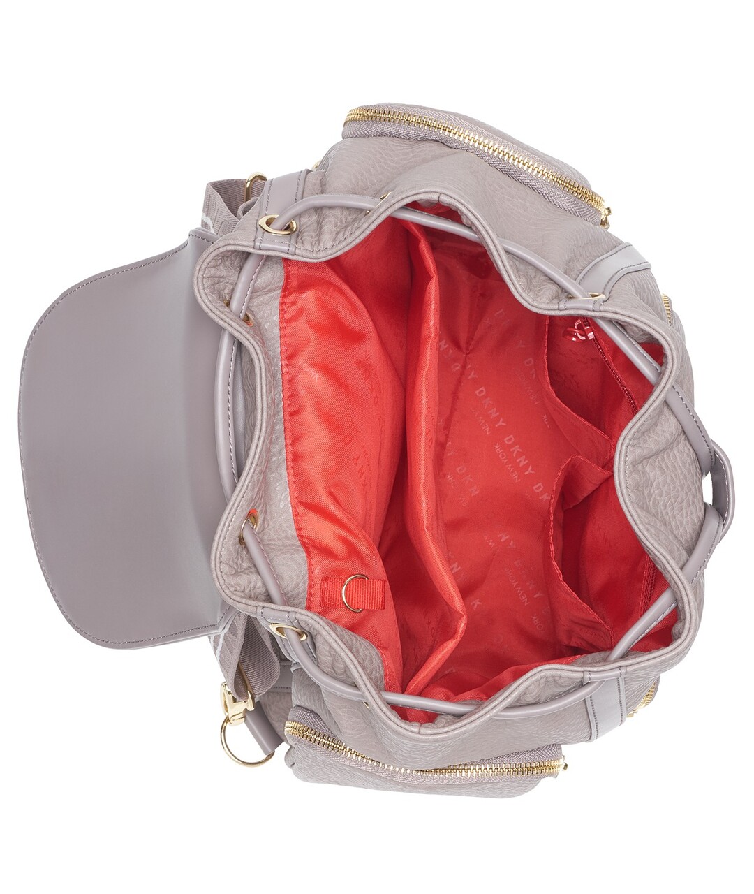 DKNY Бежевый рюкзак из искусственной кожи, фото 4