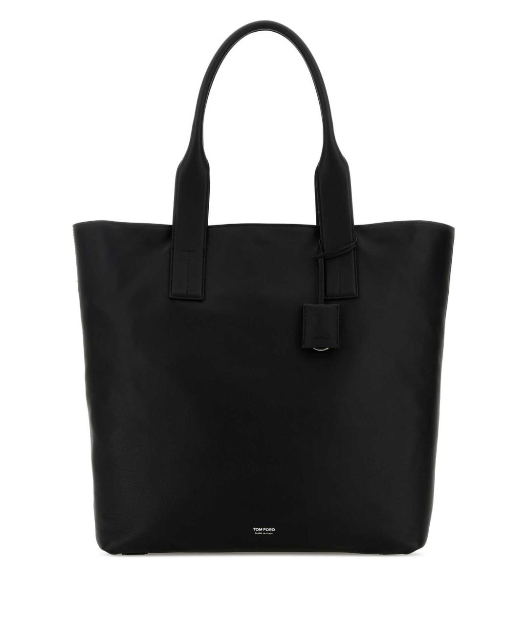 TOM FORD Черная кожаная сумка тоут, фото 1