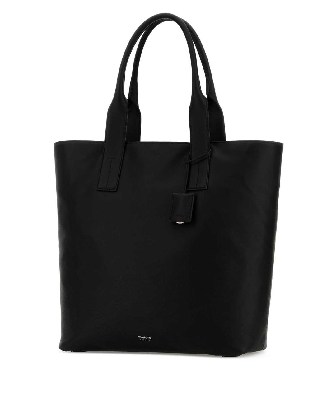 TOM FORD Черная кожаная сумка тоут, фото 2