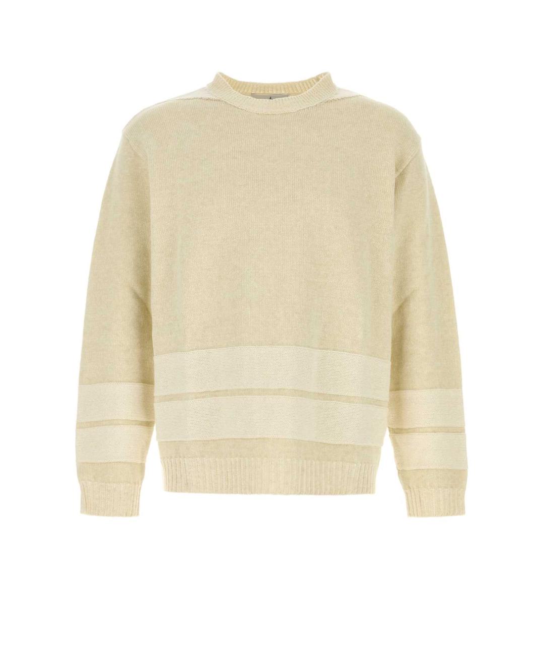 STONE ISLAND Желтый хлопковый джемпер / свитер, фото 1