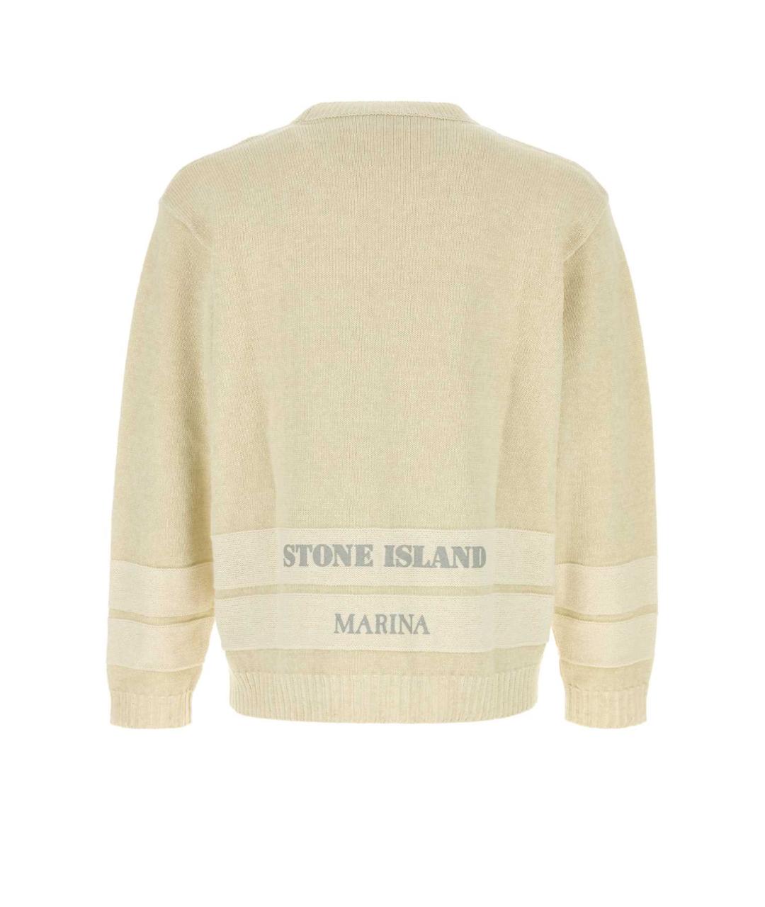 STONE ISLAND Желтый хлопковый джемпер / свитер, фото 2