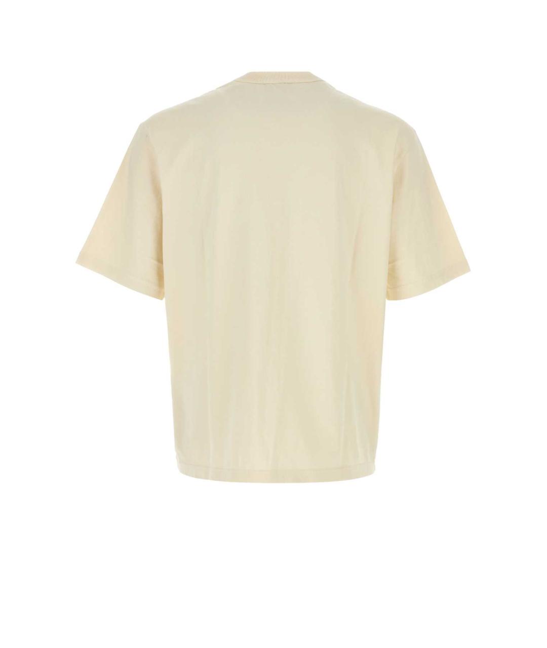 STONE ISLAND Желтая хлопковая футболка, фото 2