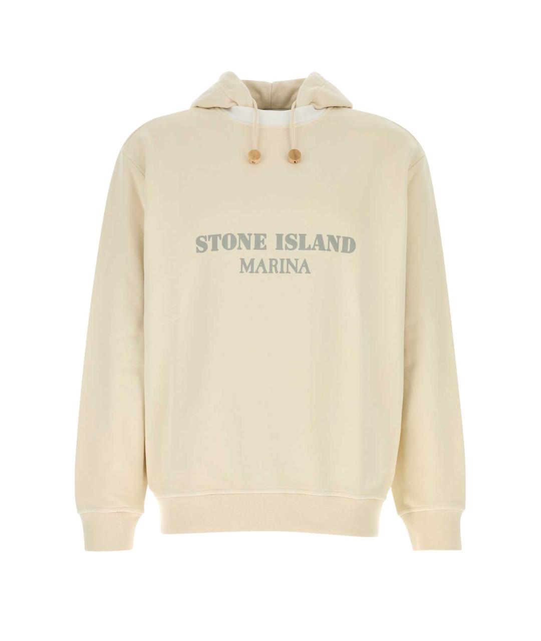 STONE ISLAND Желтый хлопковый джемпер / свитер, фото 1