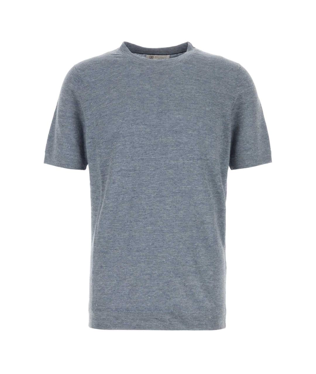 BRUNELLO CUCINELLI Голубой хлопковый джемпер / свитер, фото 1