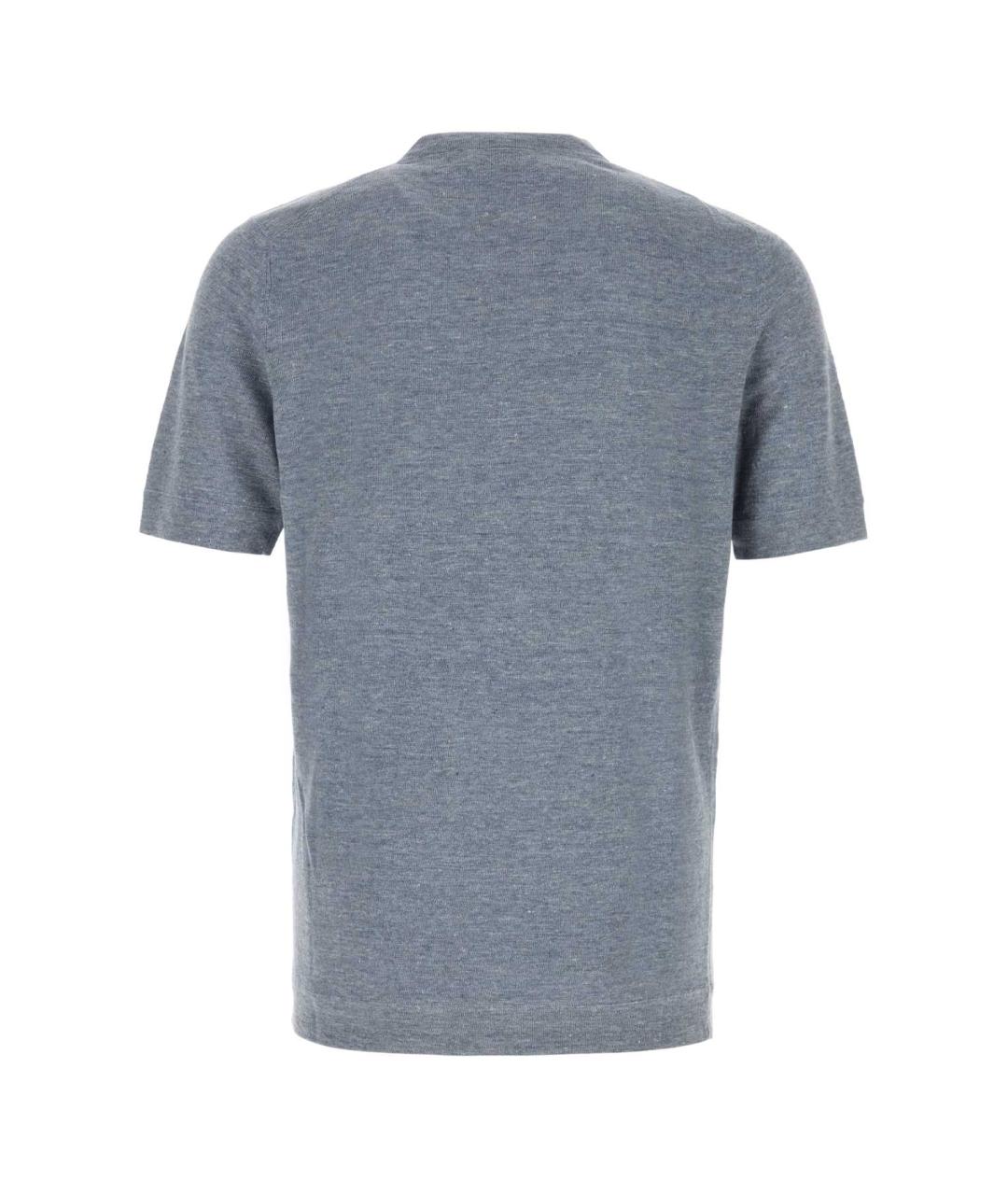 BRUNELLO CUCINELLI Голубой хлопковый джемпер / свитер, фото 2