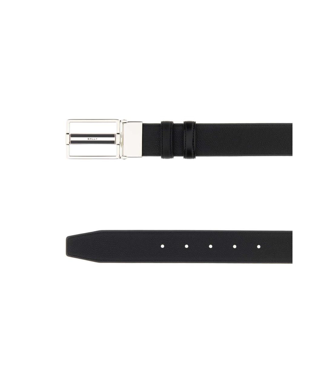BALLY Черный кожаный ремень, фото 2