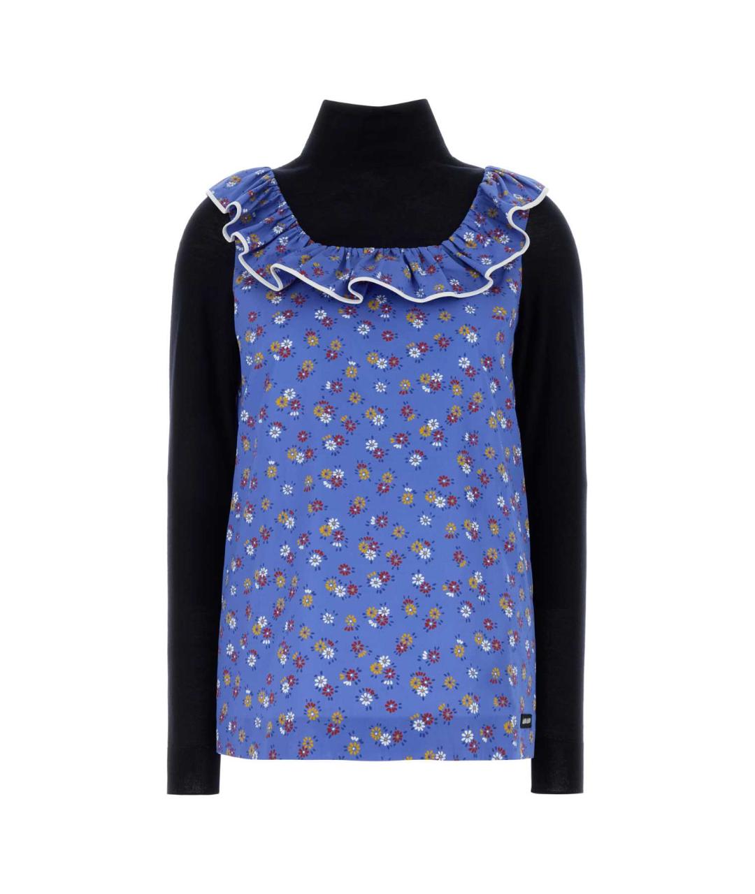 MIU MIU Синий хлопковый джемпер / свитер, фото 1