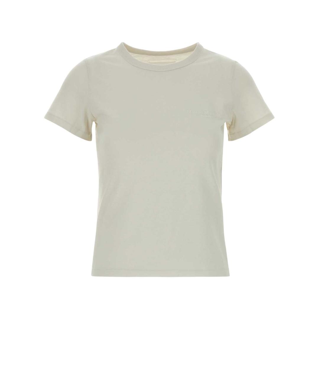 MAISON MARGIELA Белая хлопковая футболка, фото 1