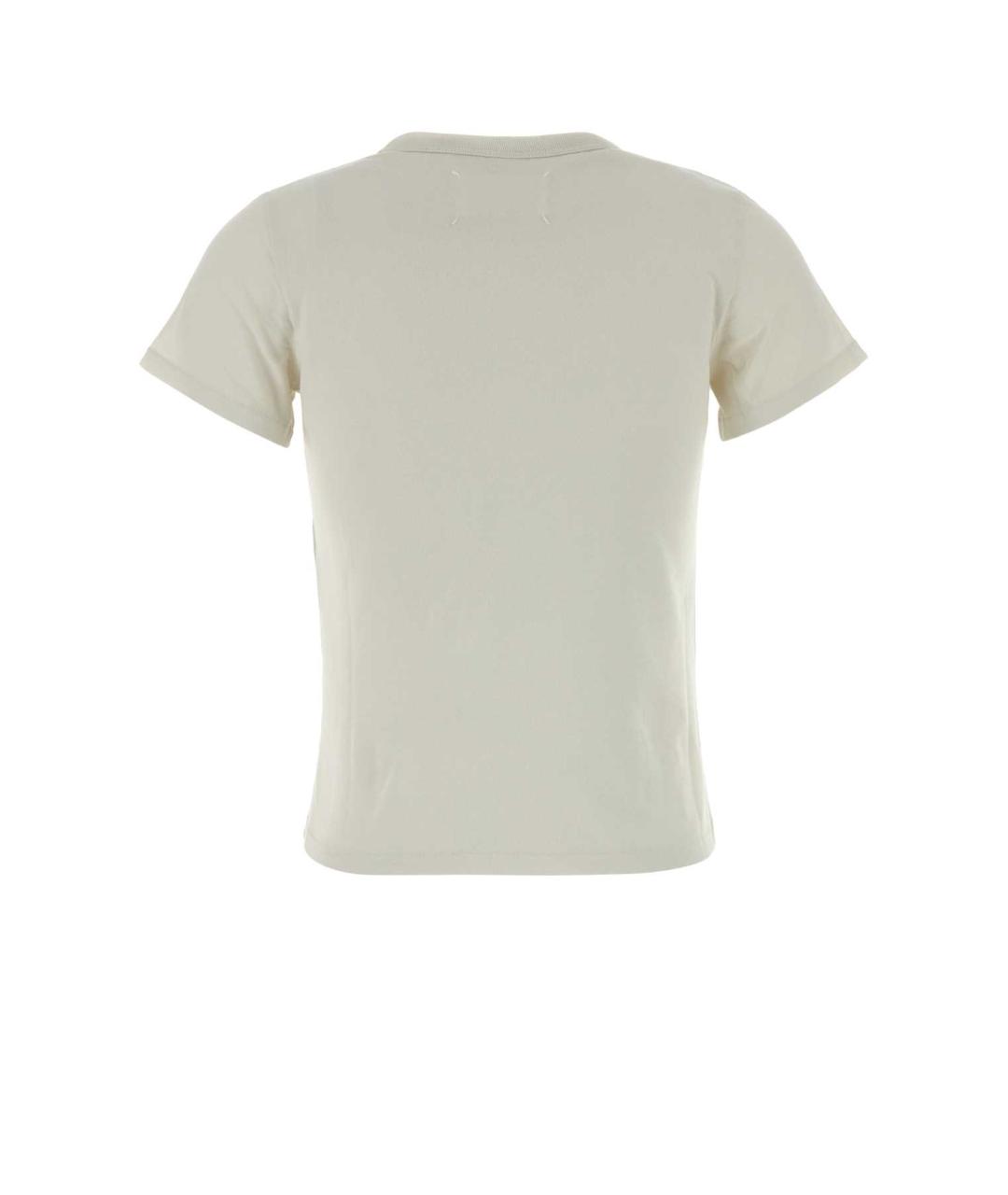 MAISON MARGIELA Белая хлопковая футболка, фото 2