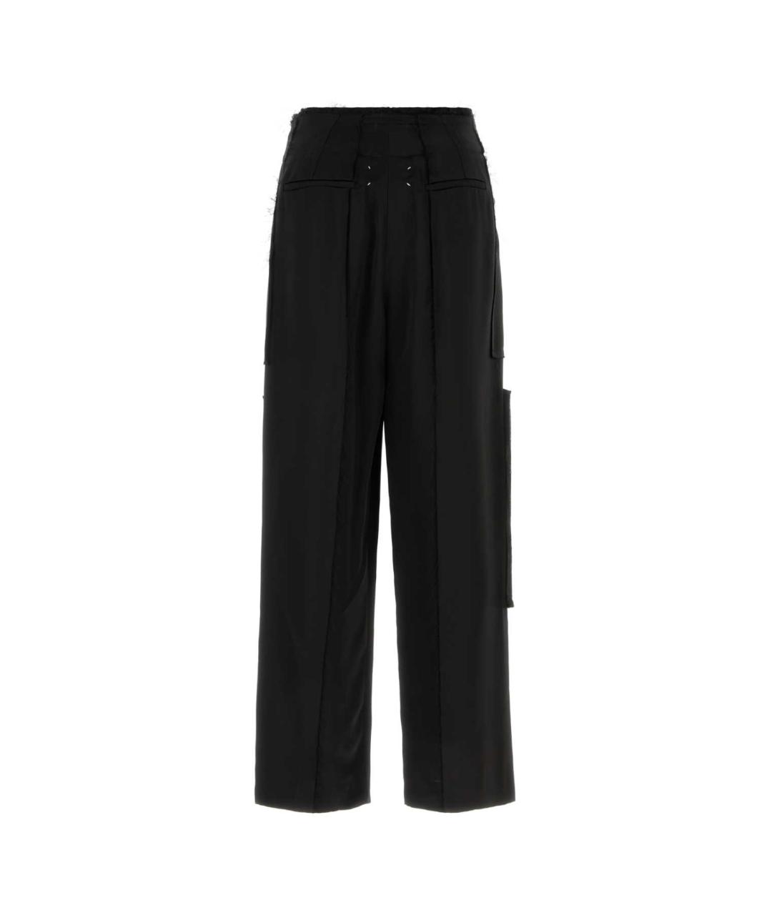 MAISON MARGIELA Черные вискозные повседневные брюки, фото 2